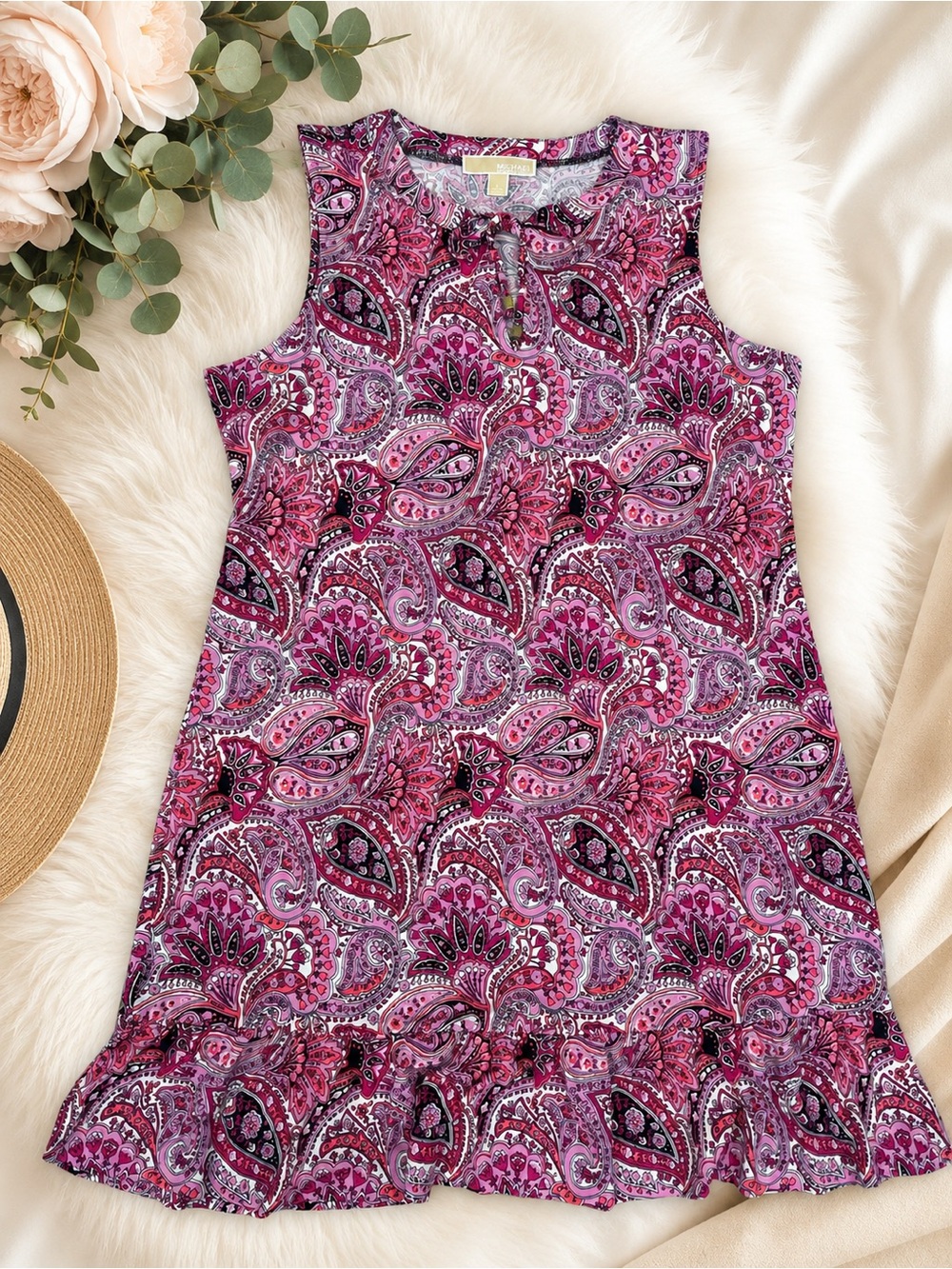 MICHAEL Michael Kors Pink Paisley Sleeveless Mini Dress
